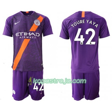 Billiga Fotbollströjor Manchester City Toure Yaya 42 Barn Tredje tröja 2018/19 Kortärmad
